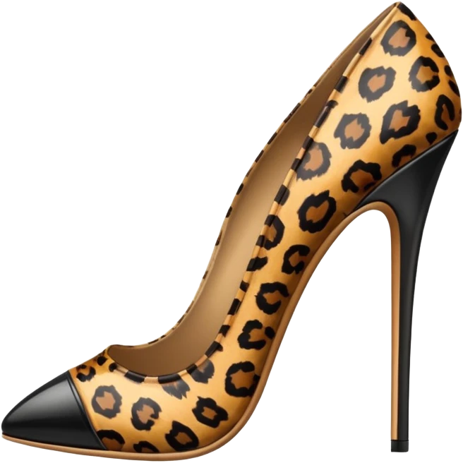 leopard print shoe emoji