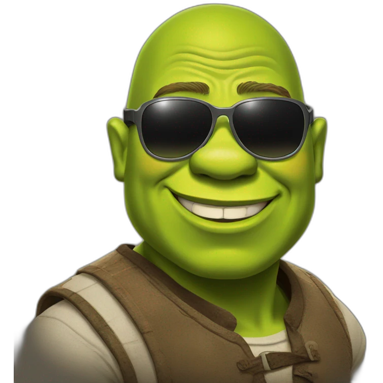 shrek with sunglasses emoji