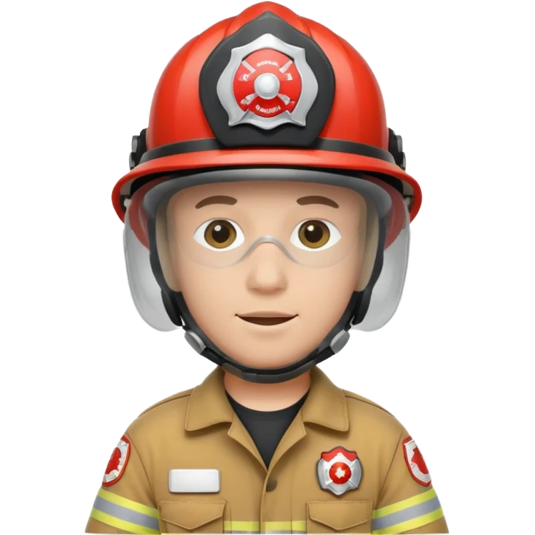 Firefighter with respiratory protection white color helmet emoji
