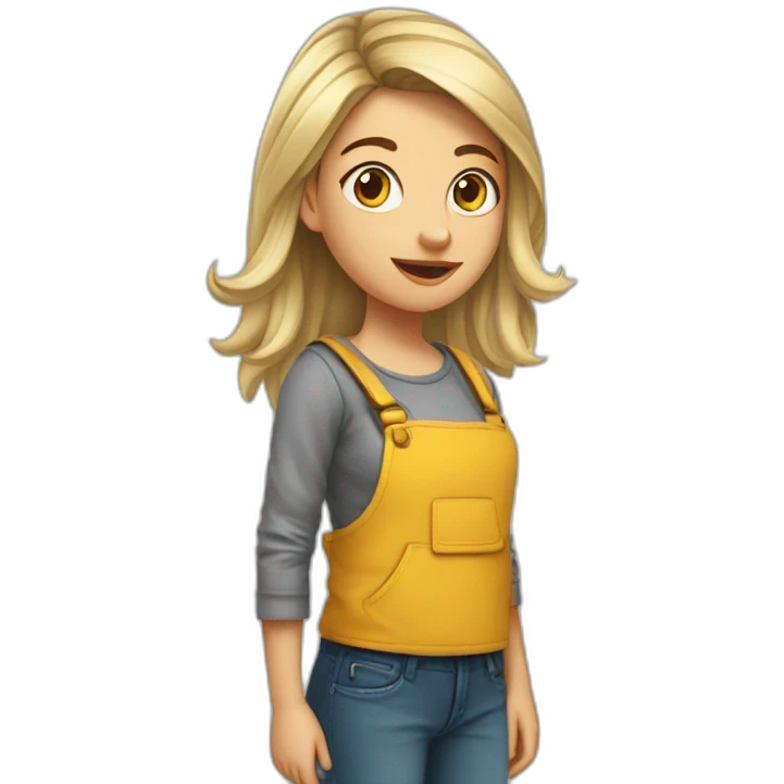 Fille stessé par les évaluations emoji