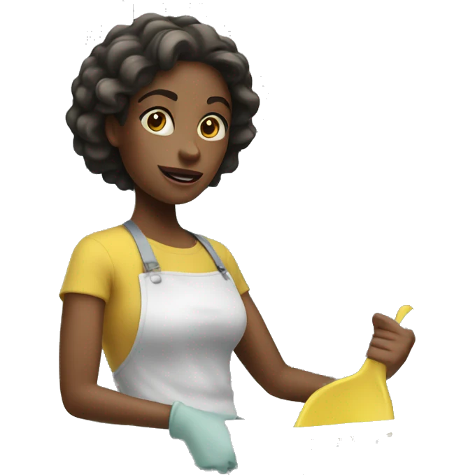 White Woman doing the dishes  emoji