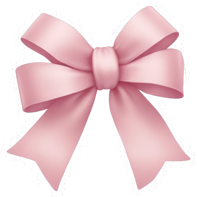 light pink ribbon bow emoji