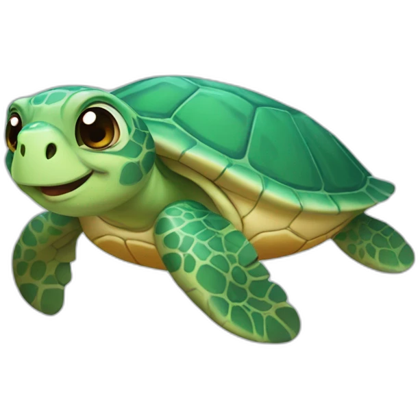 emoji of a cute sea turtle emoji