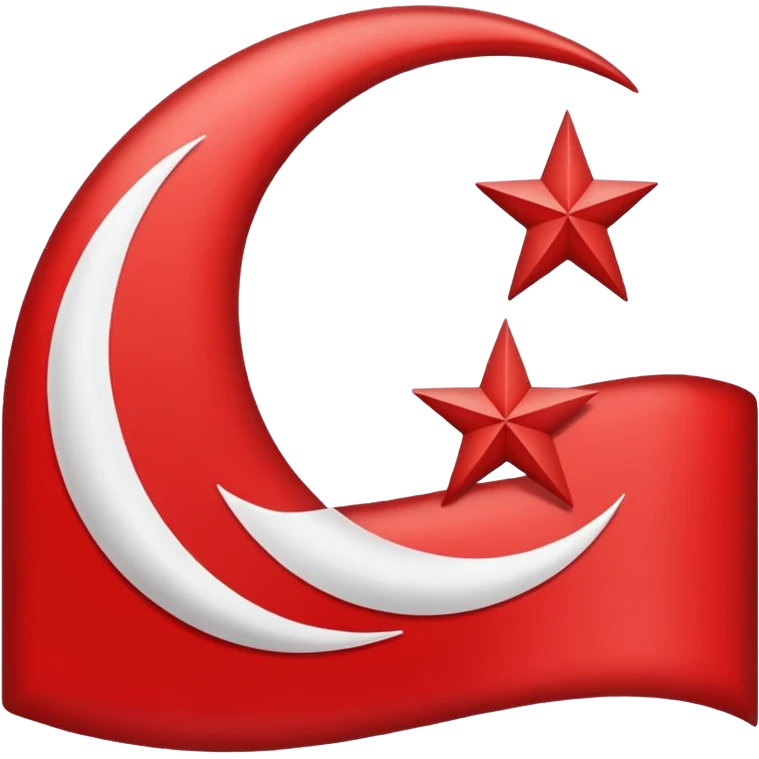🇹🇷Let it be like this flag, but let the red areas be blue and the white areas remain white. emoji