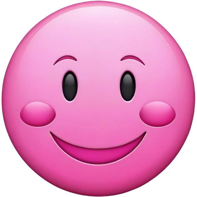 Pink smiley face emoji