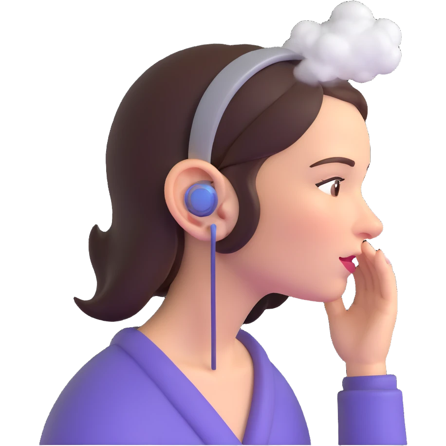 a woman with steam coming out of her ears emoji