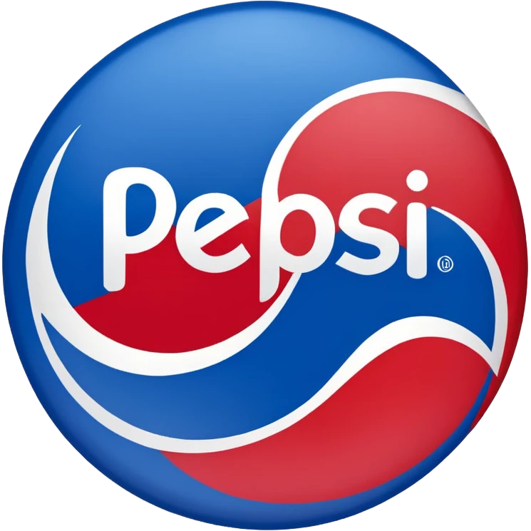 Pepsi logo, simple and bold emoji