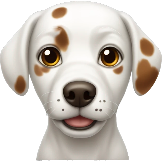 White dog with brown spots  emoji