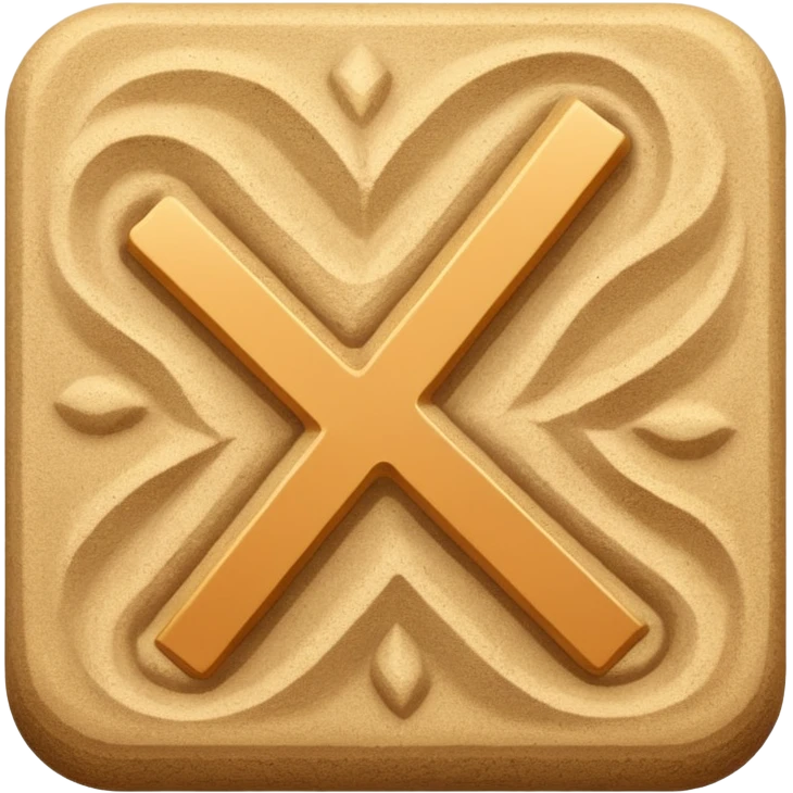 a sand themed correct mark emoji