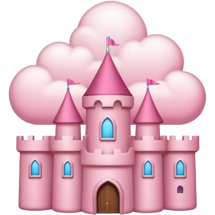 cloud pink castle emoji