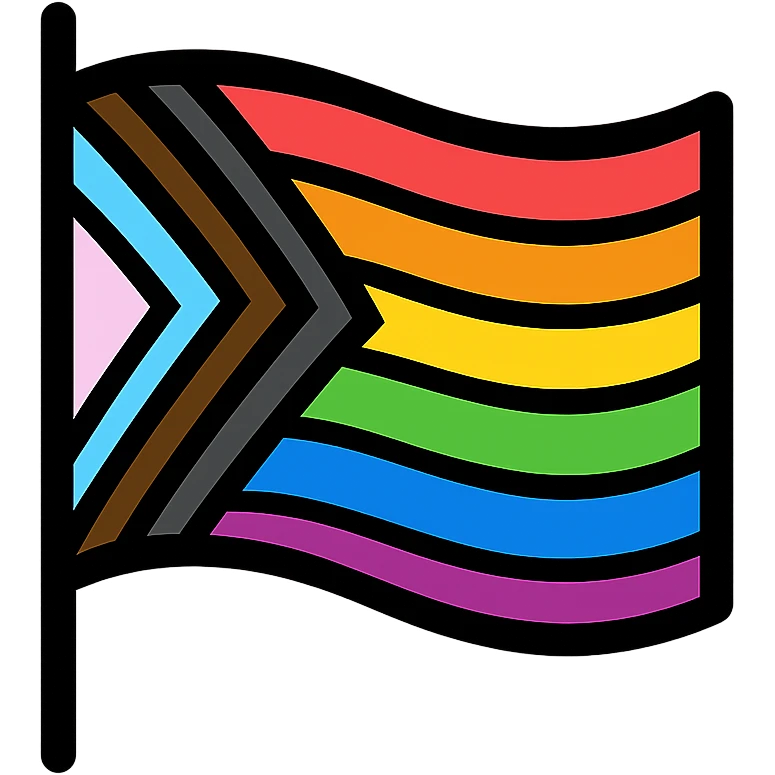 progressive pride flag emoji