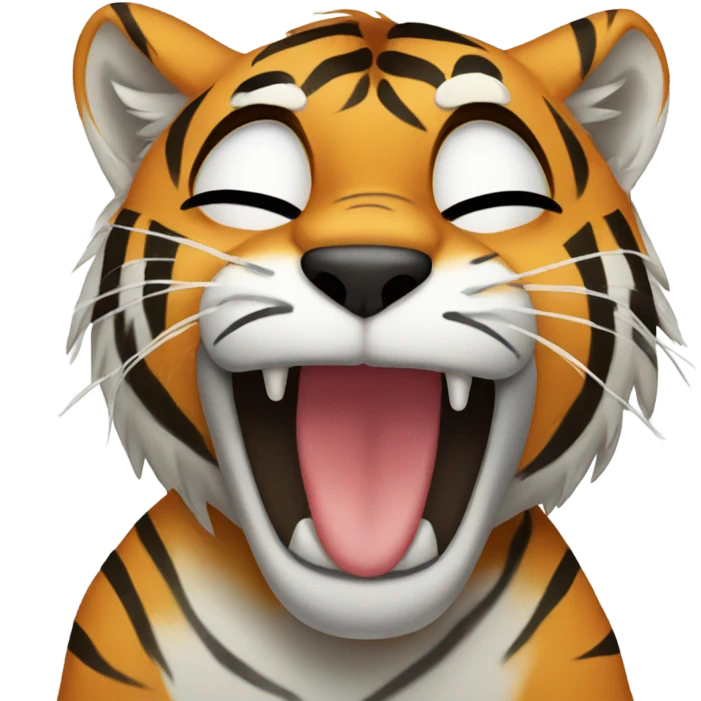 Tiger crying tears emoji
