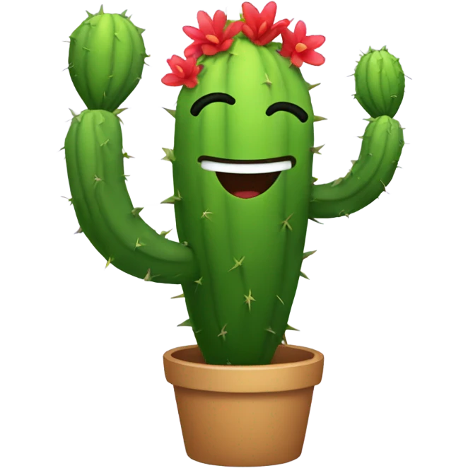Dancing cactus emoji