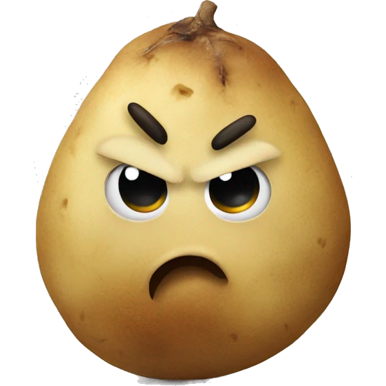 Angry potato emoji