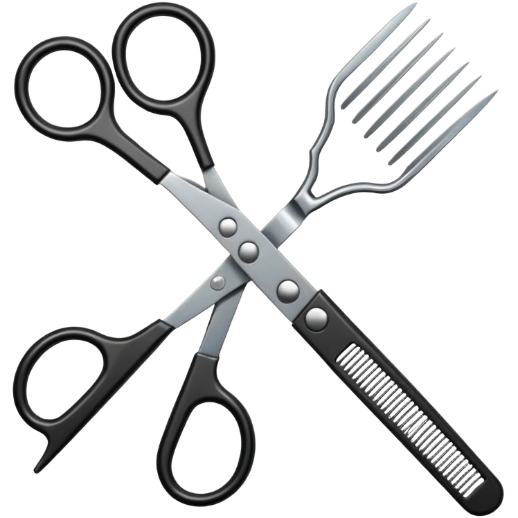 scissors, comb emoji