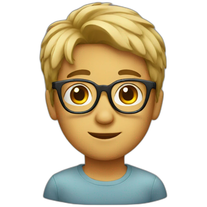 boy with glasses emoji