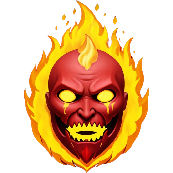 Blood of chaos in god of war with burn fire emoji