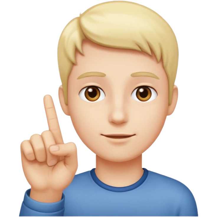 In the fourth image in the right hand of person there should be only the index finger upward emoji