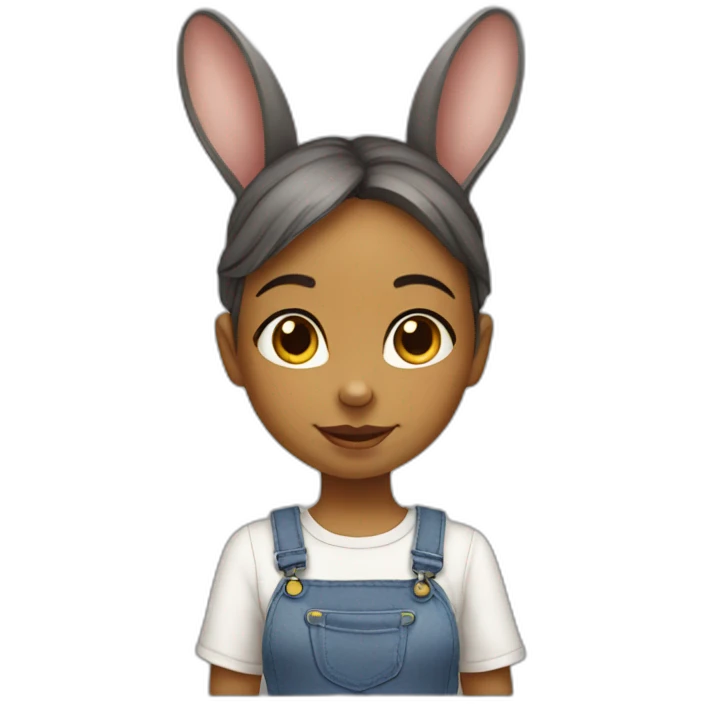 fille lapin emoji