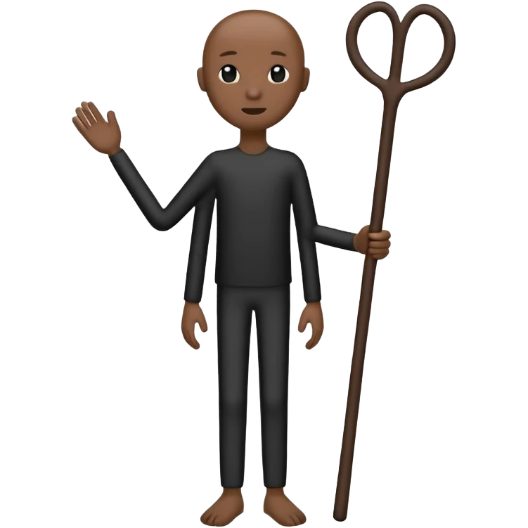 create a stick figure body standing still emoji