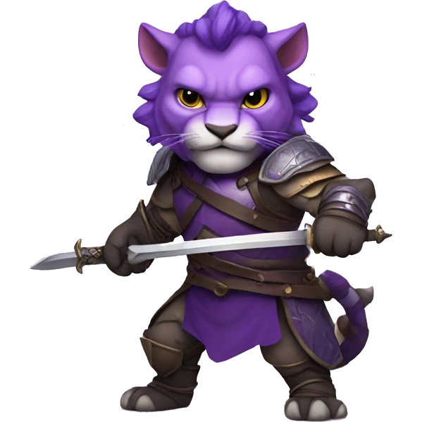 purple Charr with Sword emoji