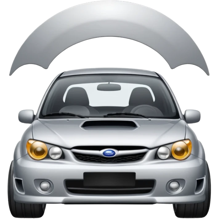 Silver 2004 impreza gd with white wheels  emoji