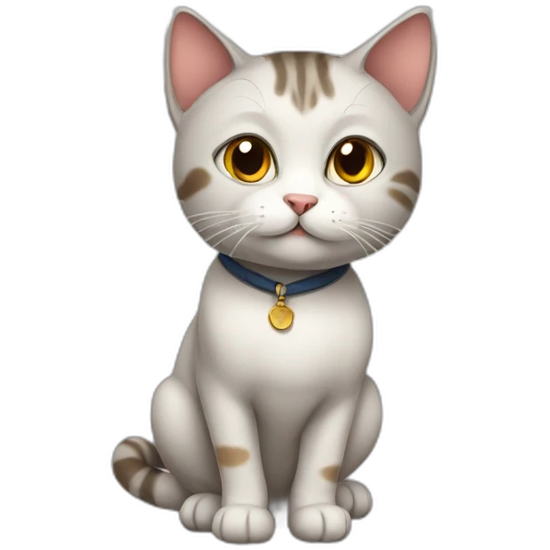 European short hair Cat professor  emoji