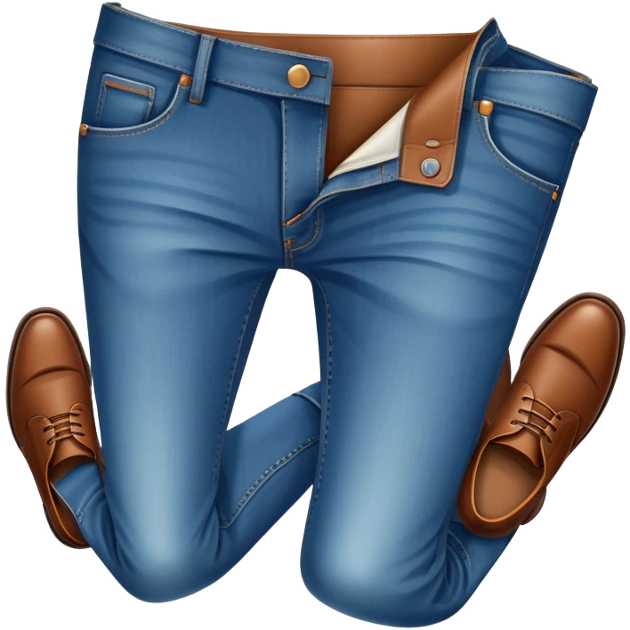 jeans and brown shoes emoji