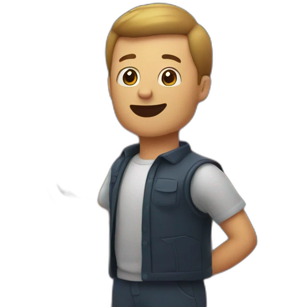 Man with remote control and Fireworks in background emoji