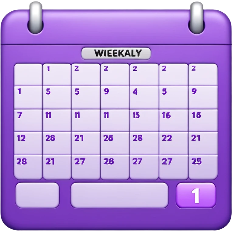 purple weekly calender emoji