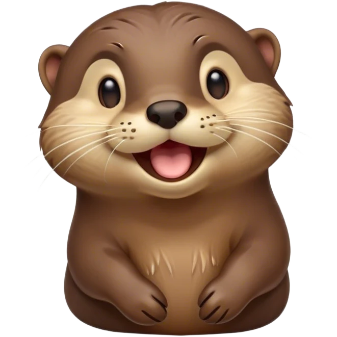 Cinematic Cute Yawning Otter Portrait Emoji, Head tilted slightly with a dramatic, wide-open yawn, showcasing a soft, sleek brown Fur with slightly drooping ears, round eyes barely open in drowsy contentment, Simplified yet irresistibly adorable features, highly detailed, glowing with a soft, cozy glow, high shine, relaxed yet expressive, stylized with a touch of aquatic whimsy, bright and endearing, soft glowing outline, capturing the essence of a sleepy yet affectionate otter, so drowsy it feels like it could glide right out of the screen and curl up for a nap! emoji