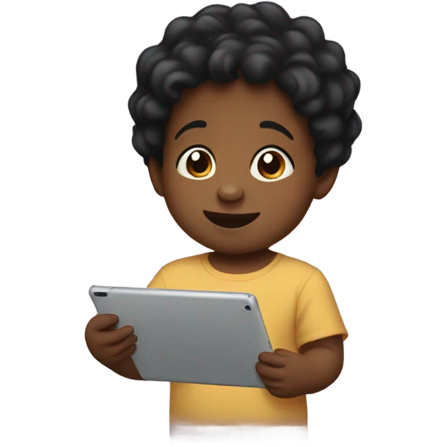 Toddler playing with an iPad  emoji