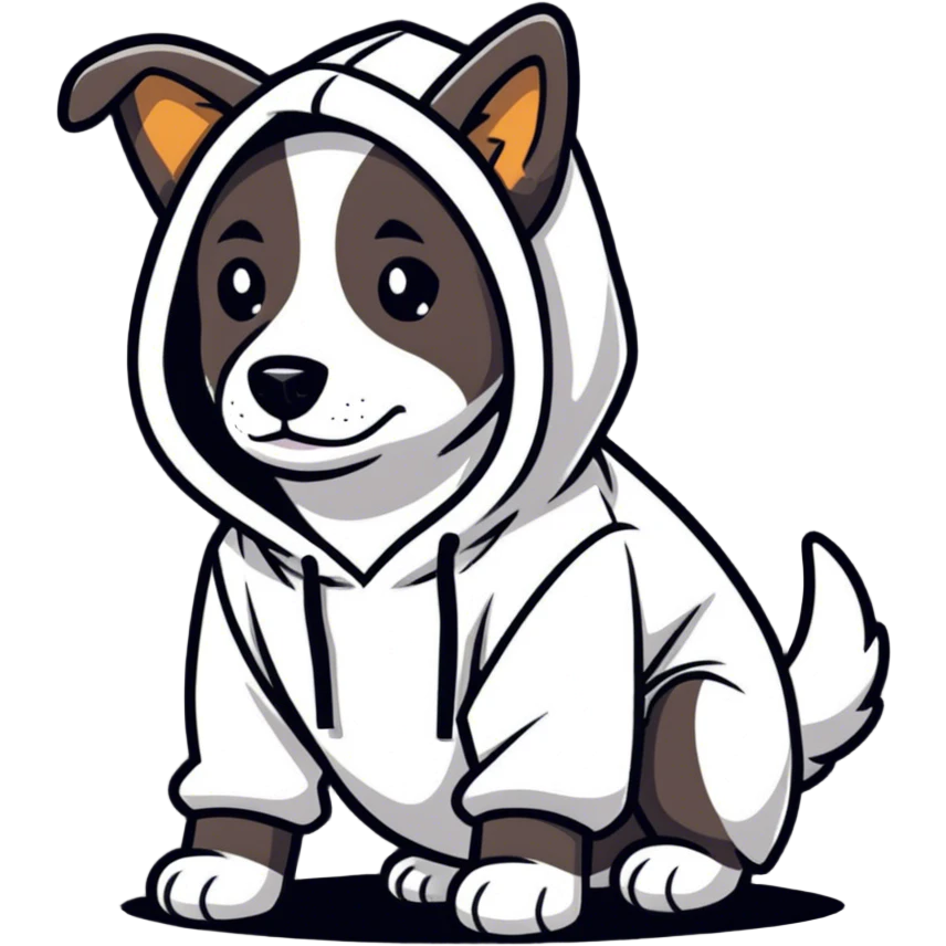 Dog with hoodie emoji
