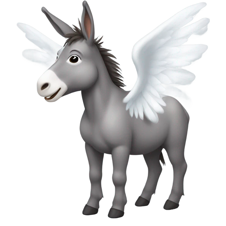 donkey angel wings emoji