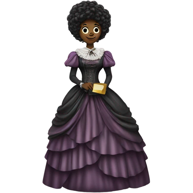 galora in Victorian dress elegant, full body, holding big credit card emoji