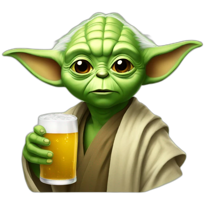 Yoda drink beer emoji
