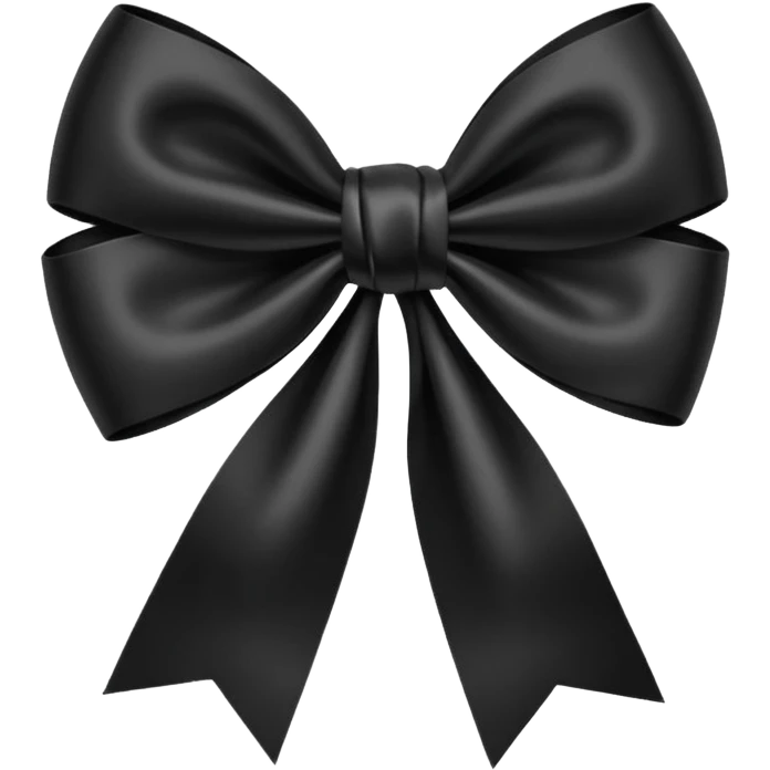 
Cute Black bow emoji