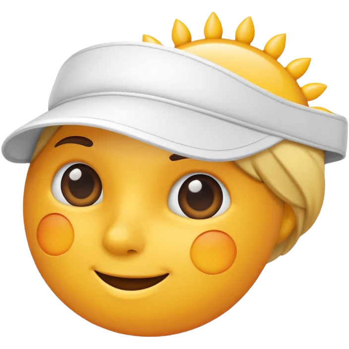 Sun Visor,white emoji
