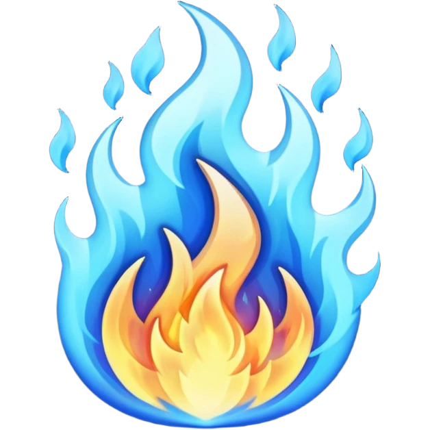 Blue fire emoji
