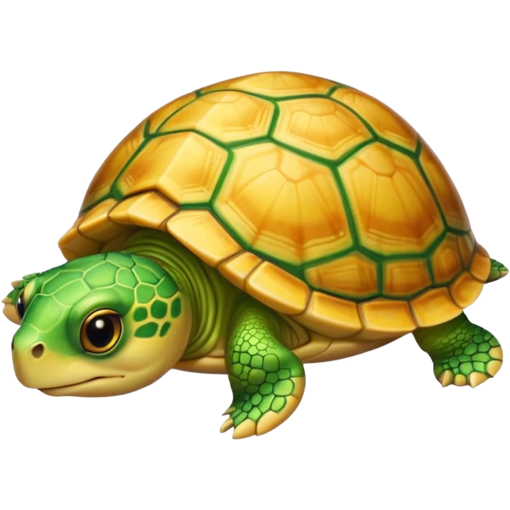 a cute yellow little turtle  emoji