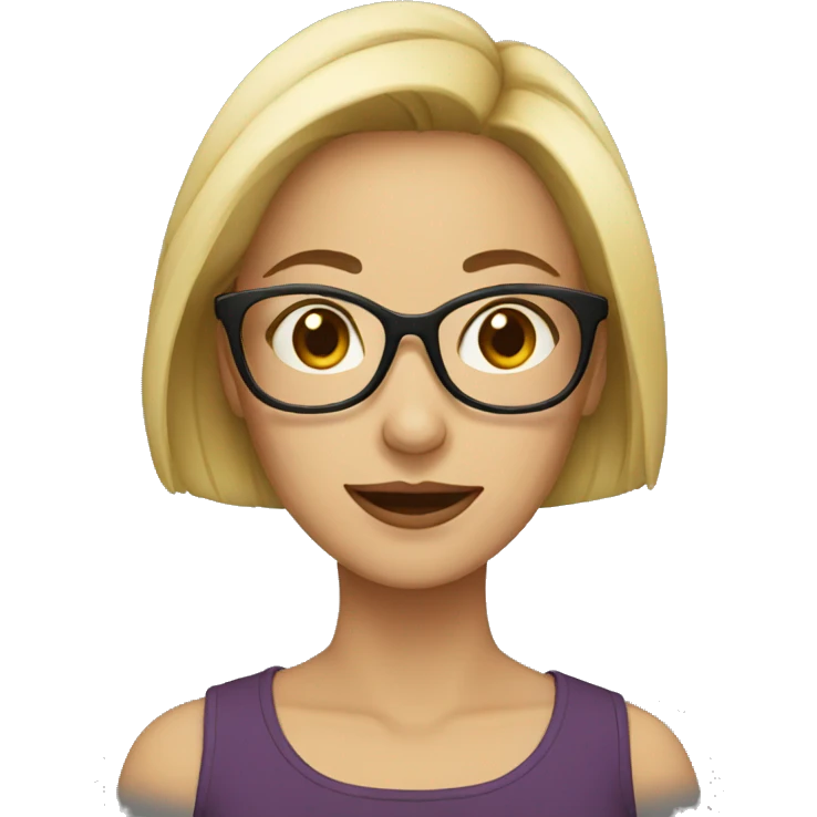 Woman whit glasses emoji