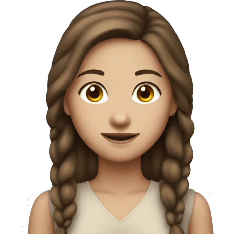 Modest fair skinned girl with brown hair emoji