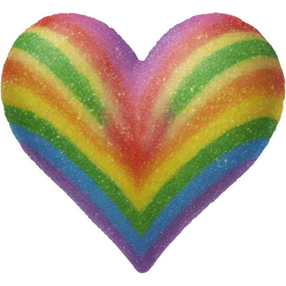 Rainbow love heart  emoji