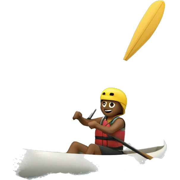 person paddling a speed canoe emoji
