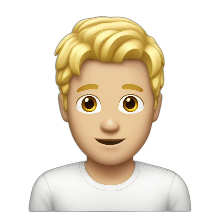 white guy with blond hair emoji