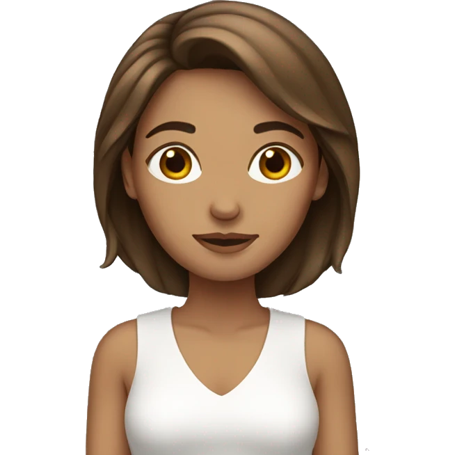 Woman with brown hair emoji