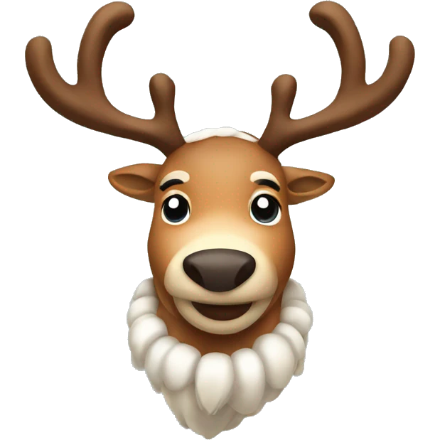 reindeer with bow emoji