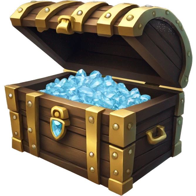 treasure chest with real diamonds emoji