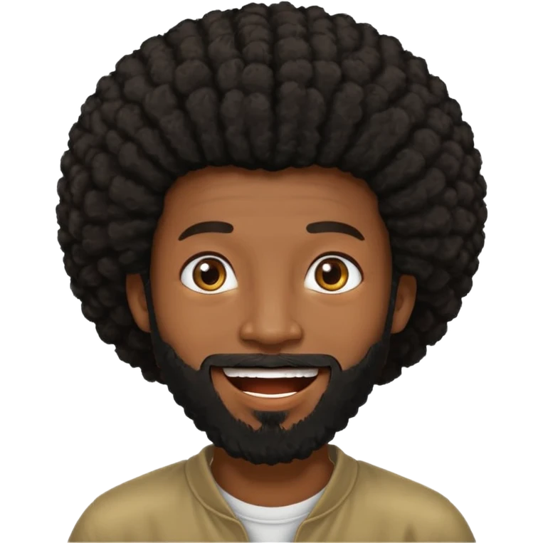 CoryxKenshin with black afro hair and beard emoji