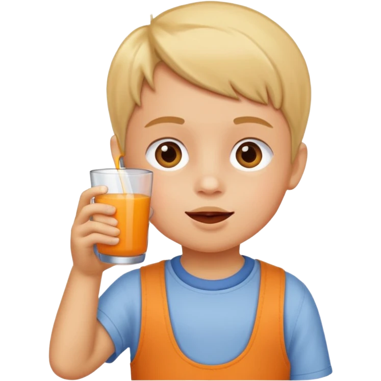 A child that's drinking juice  emoji